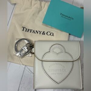Return to Tiffany™ Pouch Bag Charm White Leather